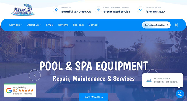 Backyard Pool and Spa Service